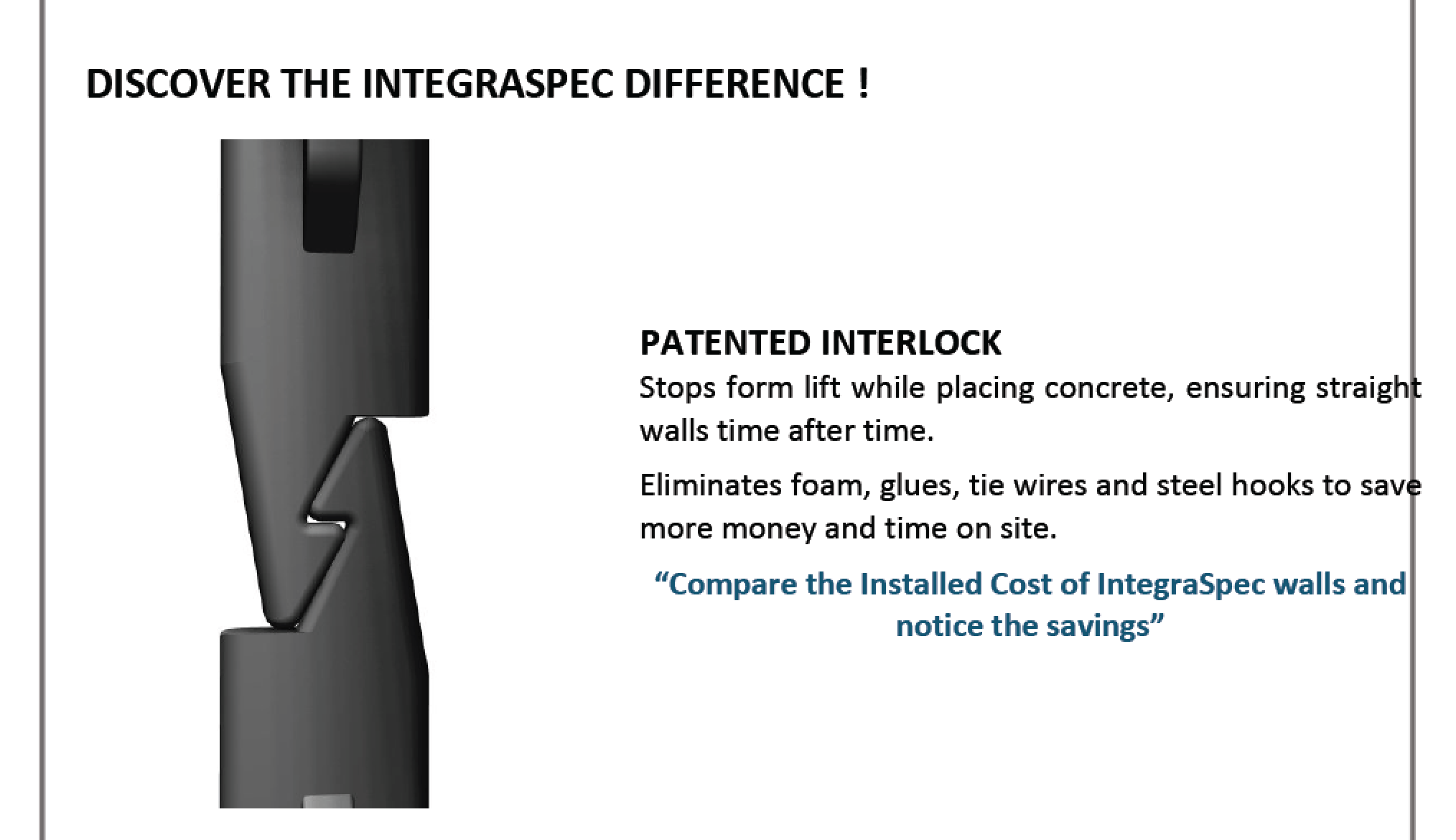 Technologie brevetée de coffrage isolant IntegraSpec
